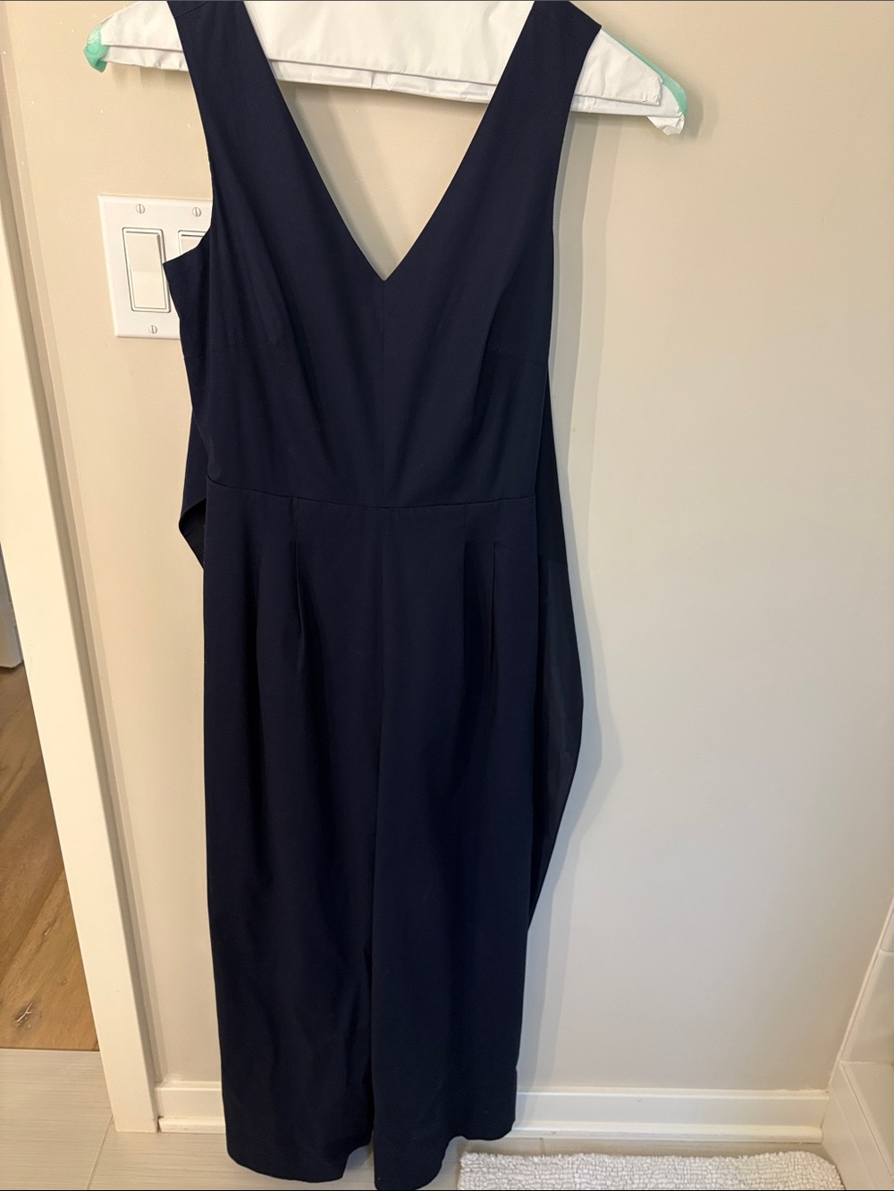 J. Crew Navy V-Neck Sleeveless Jumpsuit